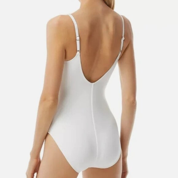 NWT! Michael Kors White Sash Logo One Piece Swimsuit NEW! - Picture 3 of 3